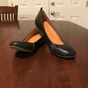 J.CREW Black Leather Flats