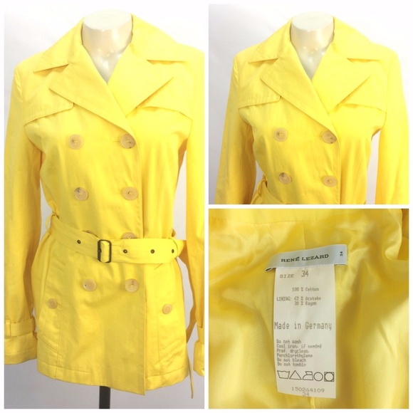 Rene Lezard Jackets & Blazers - Rene Lezard Short Trenchcoat Jacket Sz DE 34 US 6