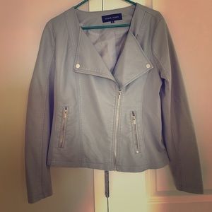 Gray Pleather Jacket