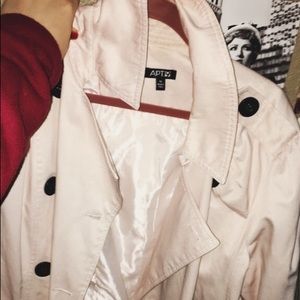 Powder pink trench coat