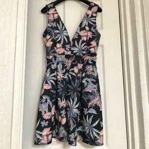 Floral V-neck Dress