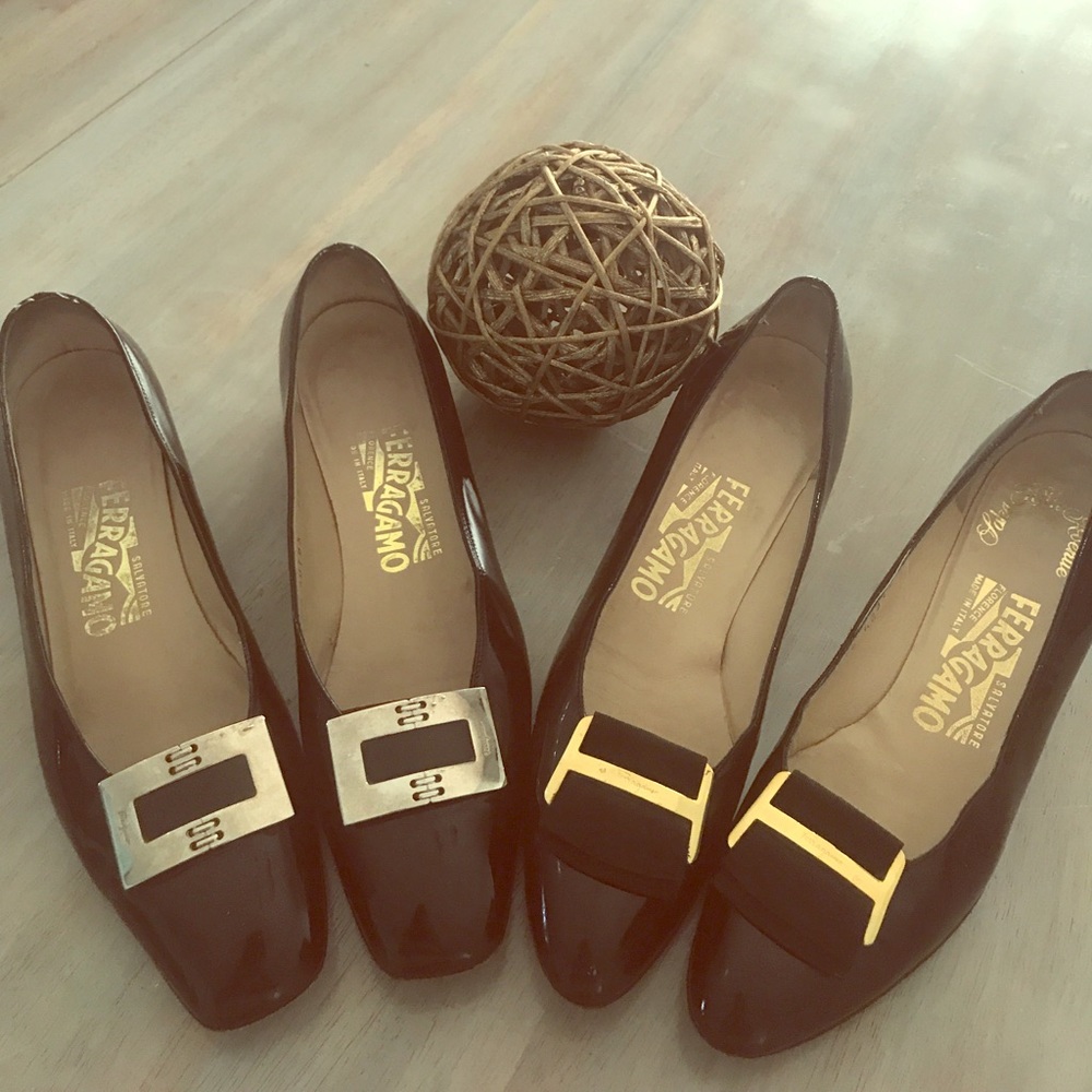 2 pairs!! Salvatore Ferragamo black Saks fifth ave