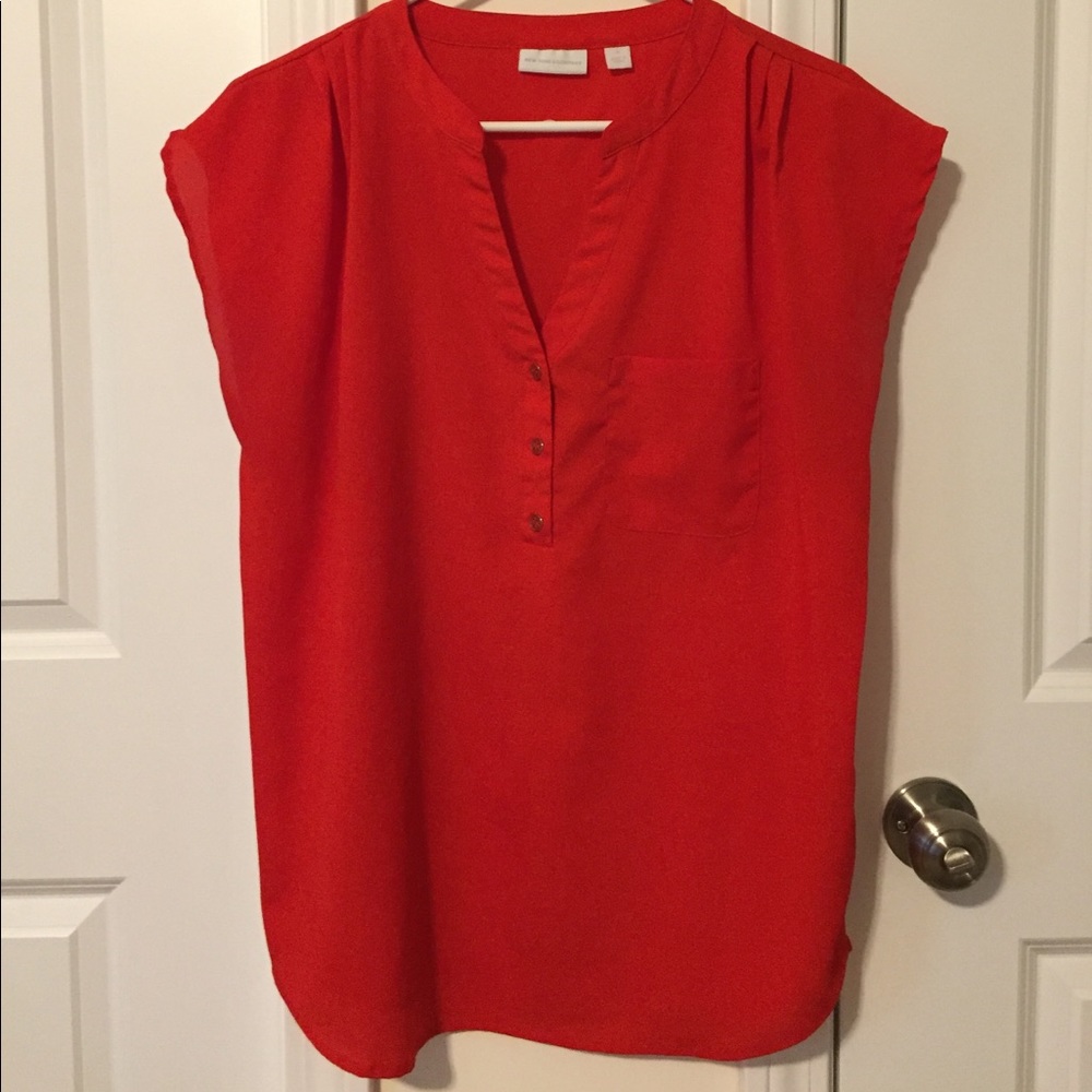 Red NEW YORK & COMPANY blouse