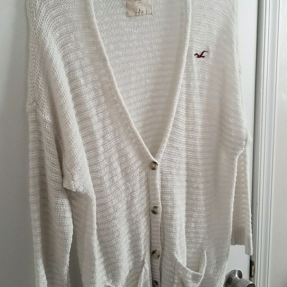 Hollister cream cardigan