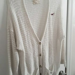 Hollister cream cardigan