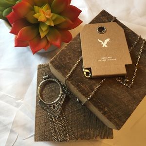 American Eagle silver necklace. NWT