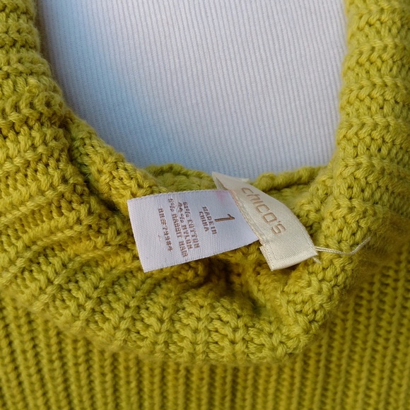 Chico's Cowl Neck Knit 3/4 Sleeve Oversize Sweater - Picture 5 of 5