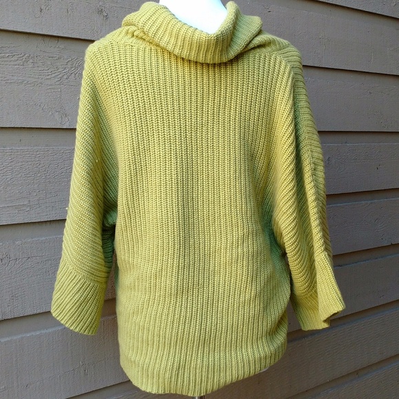 Chico's Cowl Neck Knit 3/4 Sleeve Oversize Sweater - Picture 2 of 5