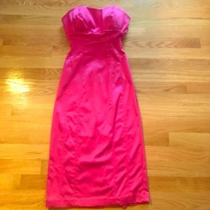 Hot Pink Strapless BEBE dress