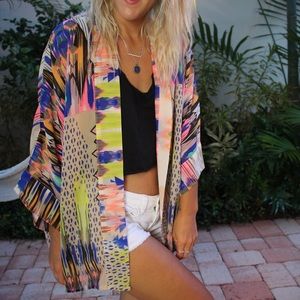 Aztec Print Kimono