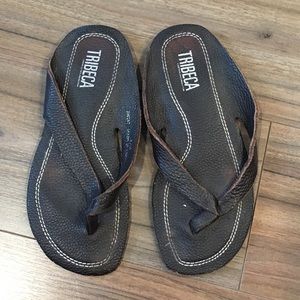 Brown Leather Kenneth Cole TRIBECA Sandals
