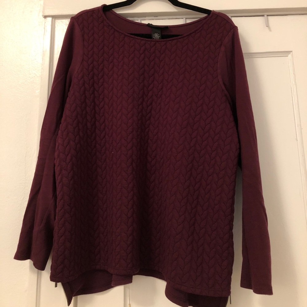 Quilted tunic with brass zipper detail