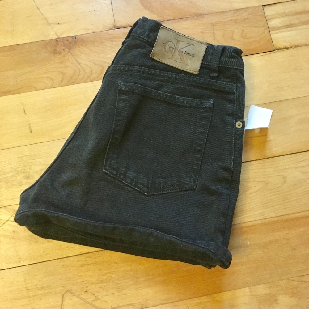 Genuine Calvin Klein denim high waist shorts black