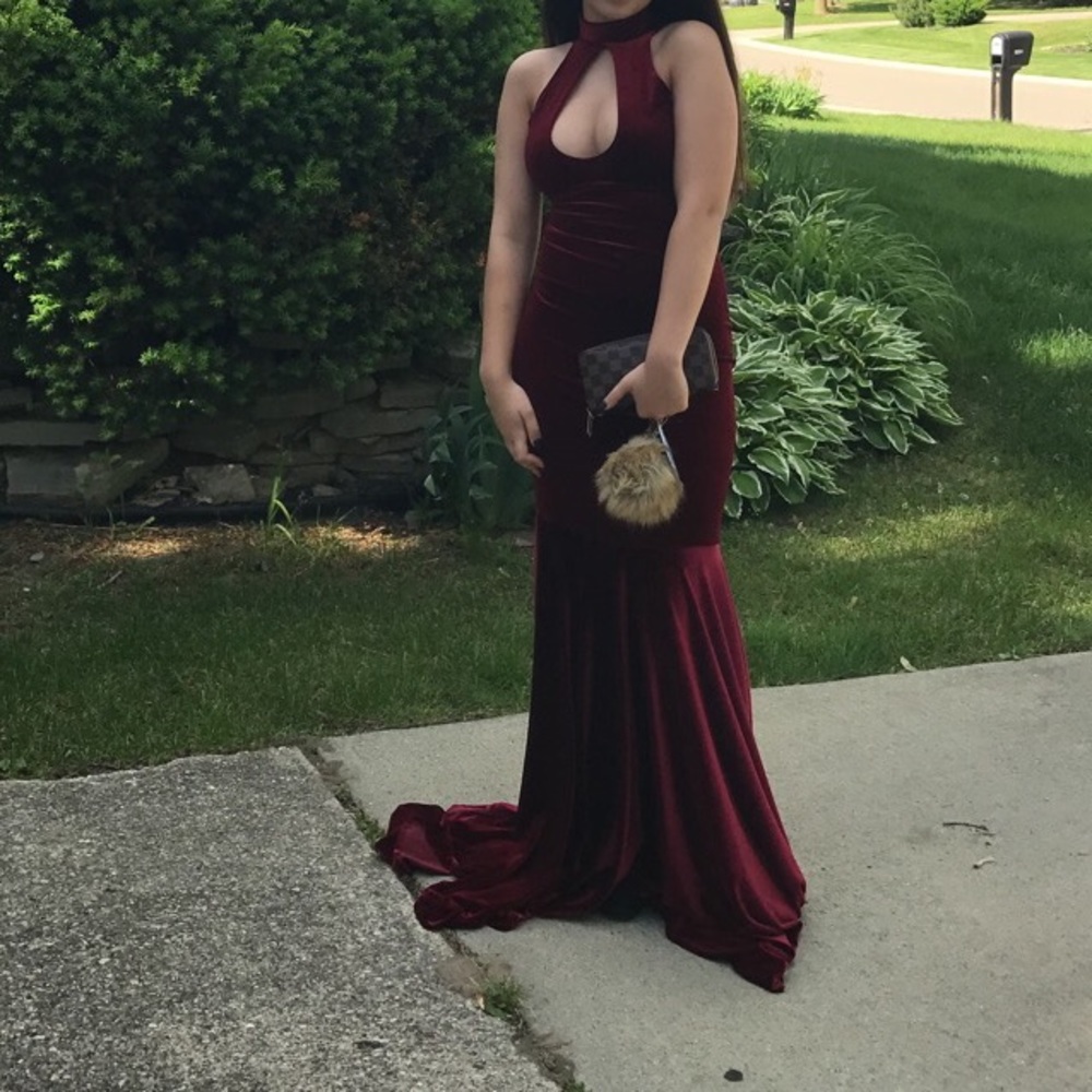 Burgundy prom dress