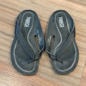 Black Leather Kenneth Cole TRIBECA Sandals