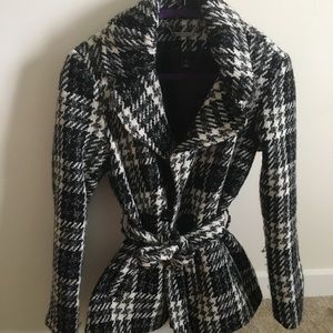 WHBM Houndstooth Coat
