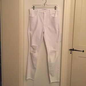 JBrand Maria High Rise Super Skinny in White Mercy