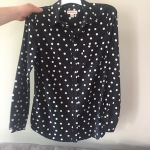 Polka Dot Button Down Blouse