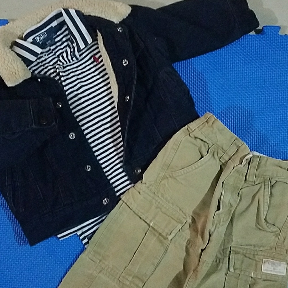 4 size 2t pants used and one fall coat form baby G