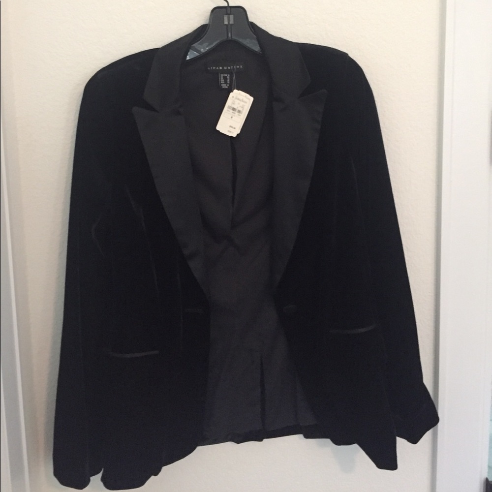 Black velvet blazer