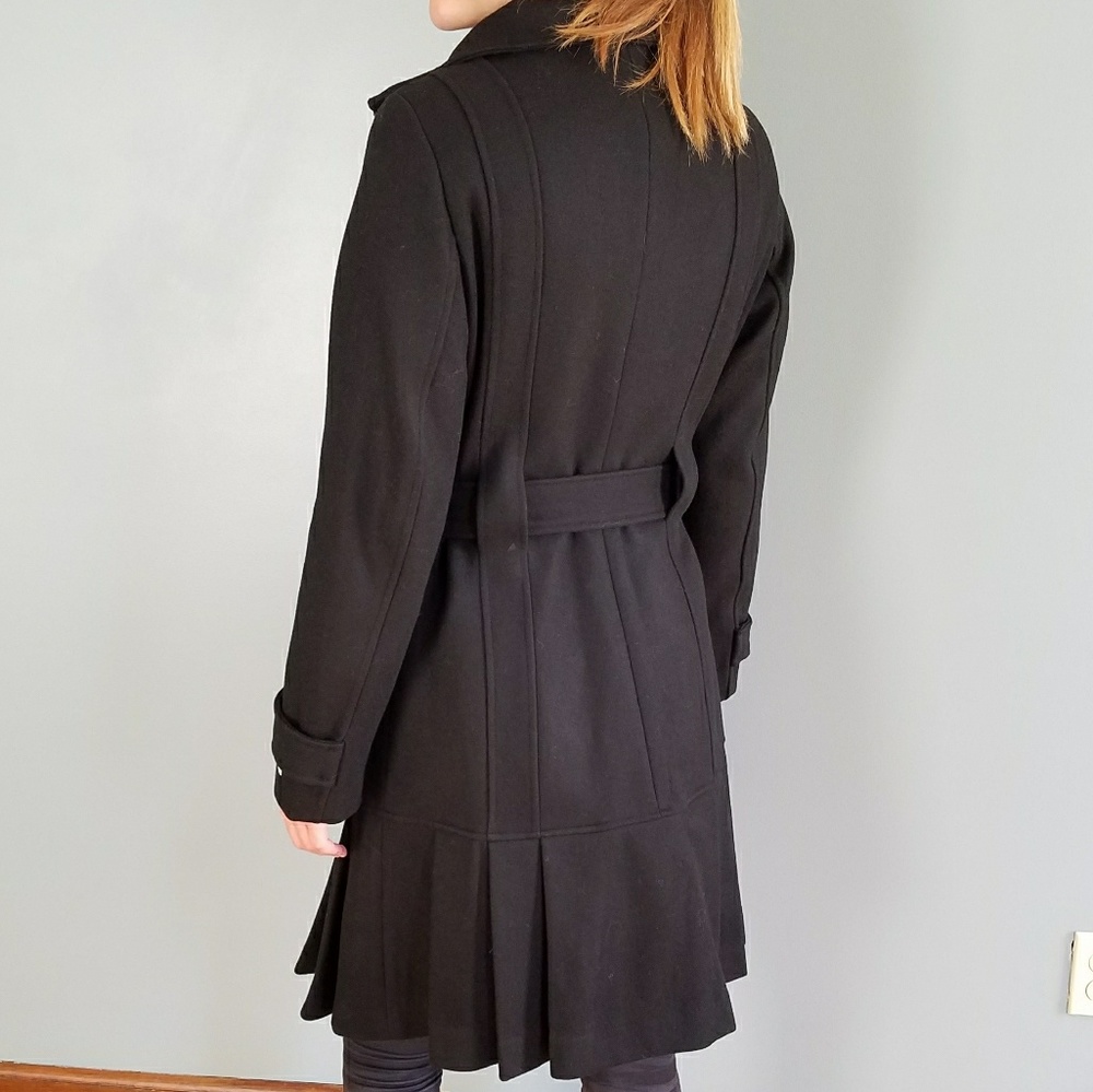 Calvin Klein Black Wool Winter Coat - Picture 3 of 8