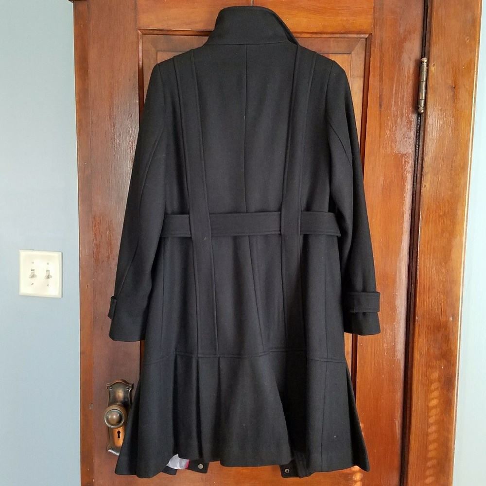 Calvin Klein Black Wool Winter Coat - Picture 8 of 8