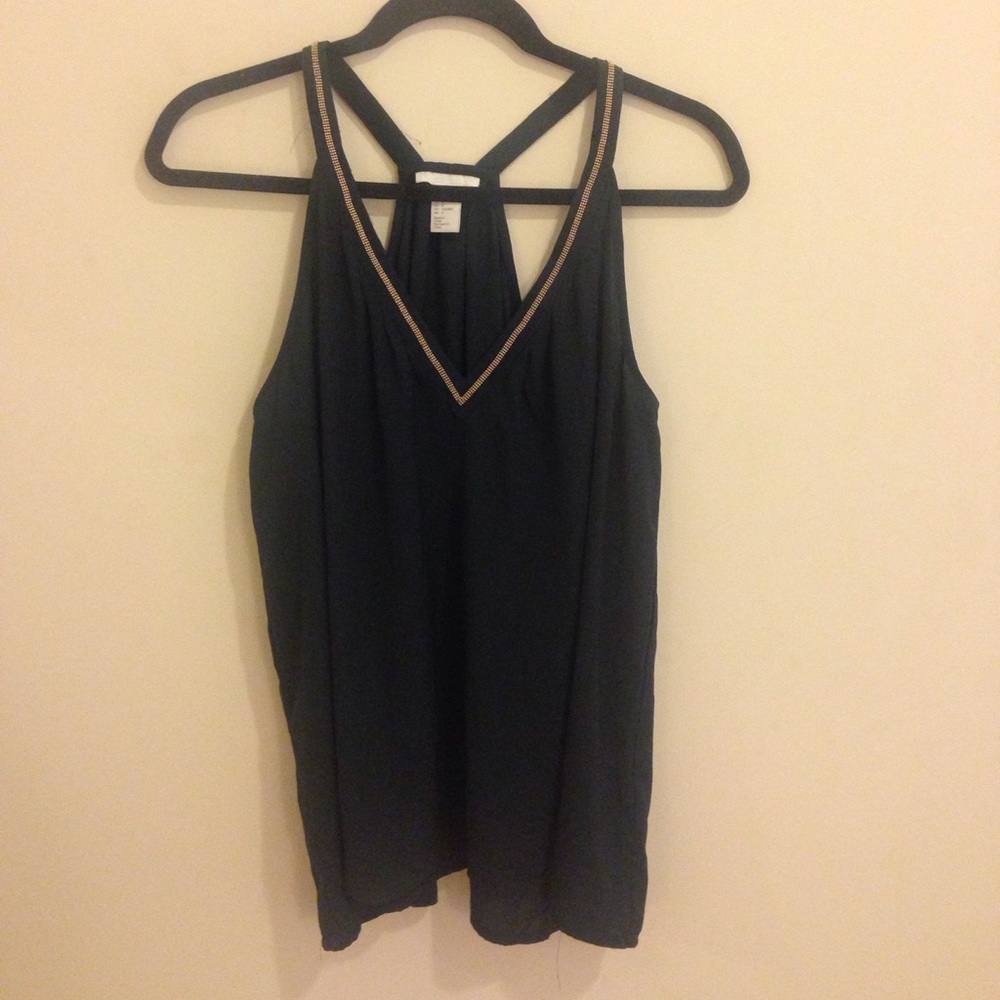Emerald green v-neck top