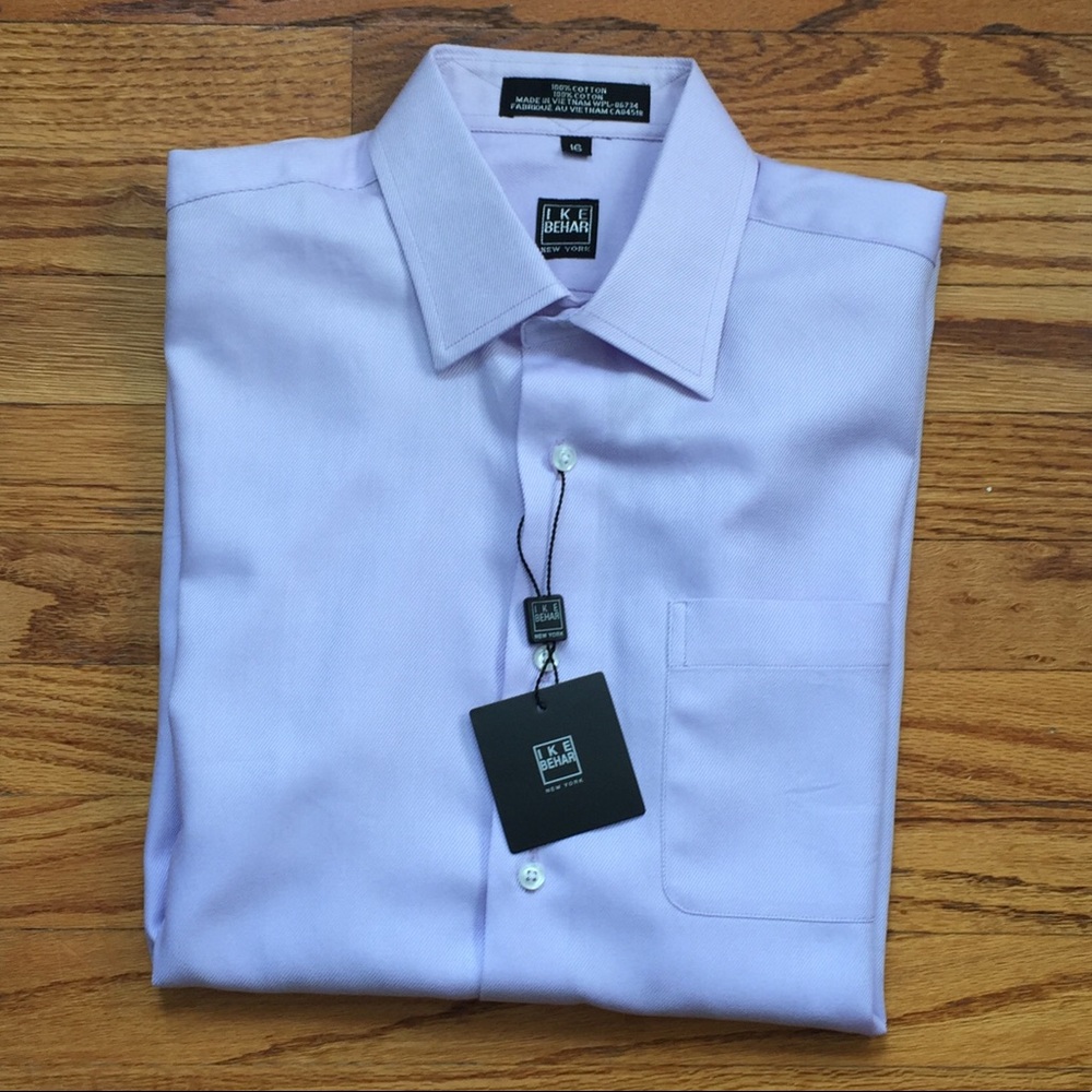 NWT Ike Behar Light Lilac Boys Button Down Shirt