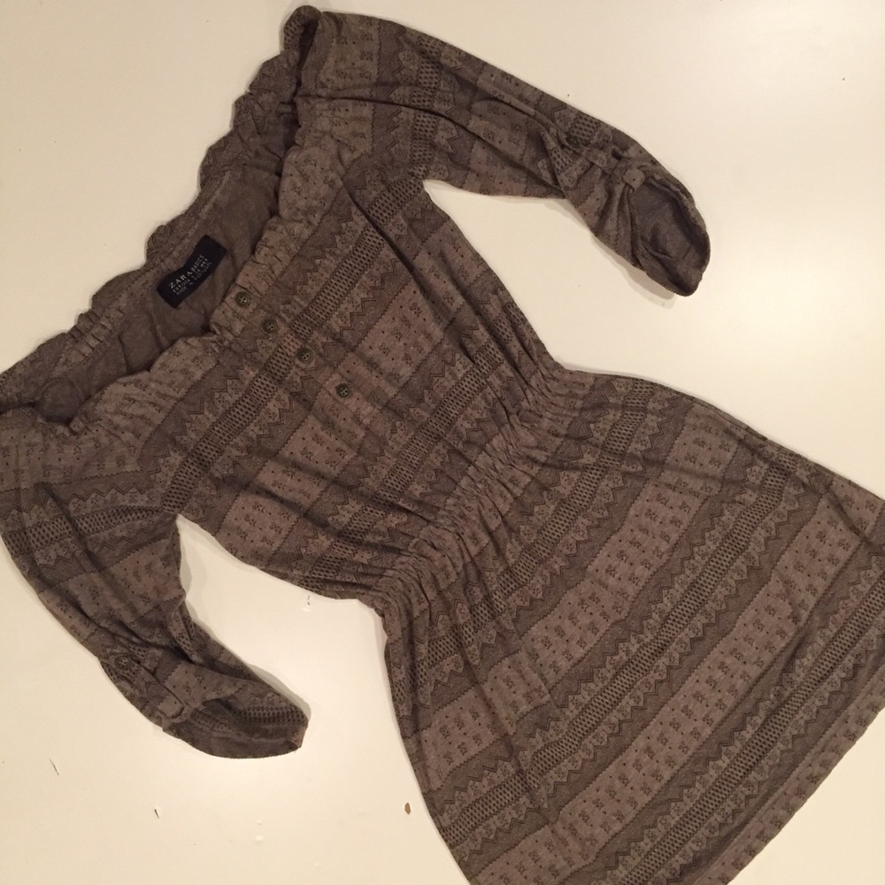 Mauve lace off the shoulder dress