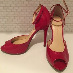 Ivanka Trump Red Peep-Toe Heels