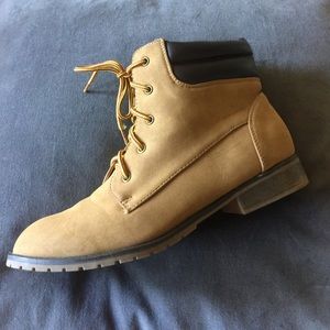 Madden girl tan booties.