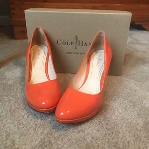 Orange Nike Air Cole Haan heels