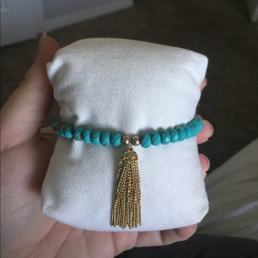 Turquoise Tassel Bracelet