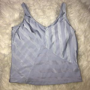 NIKE DRI FIT CROP STRIPED TANK TOP