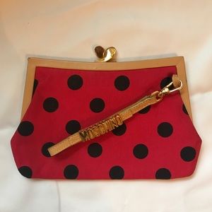 Moschino Polka Dot Clutch/Wristlet