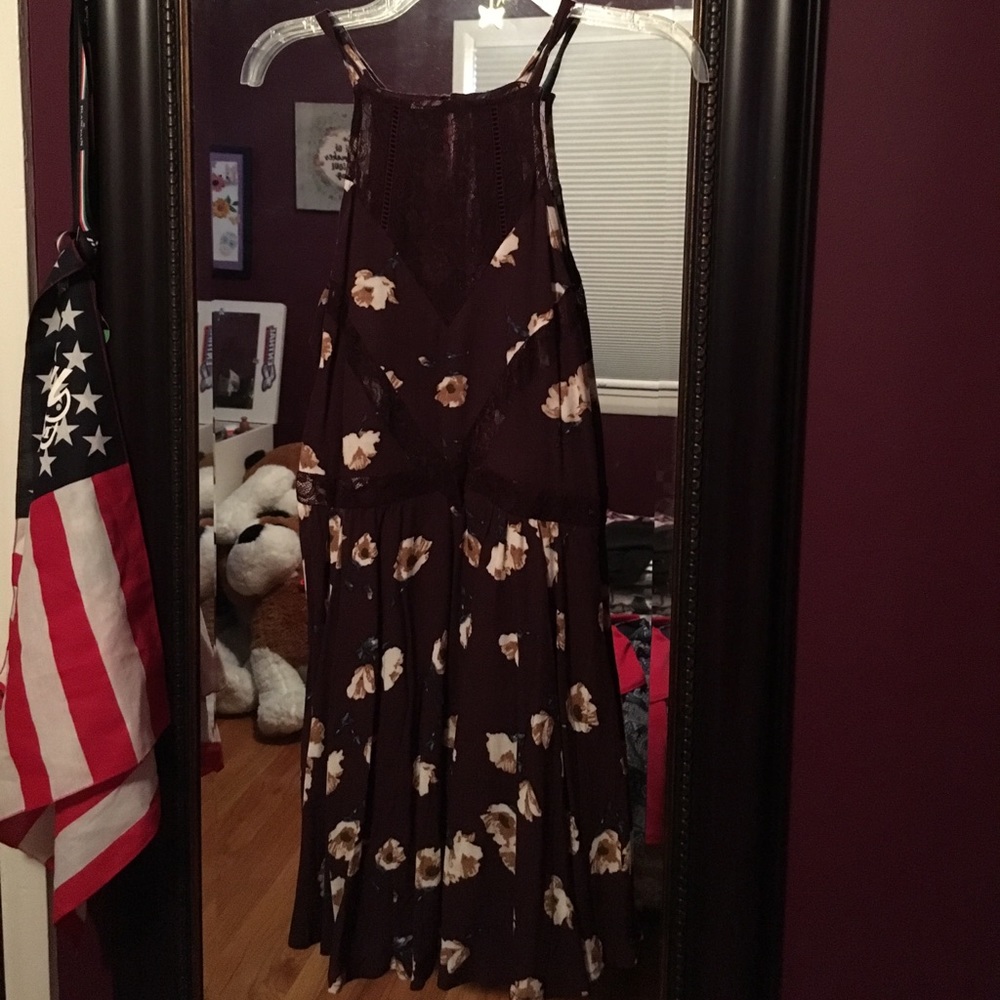 NWT Maroon floral dress