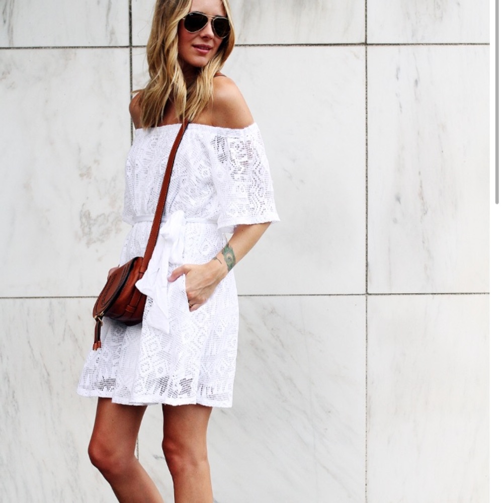 White lace dress