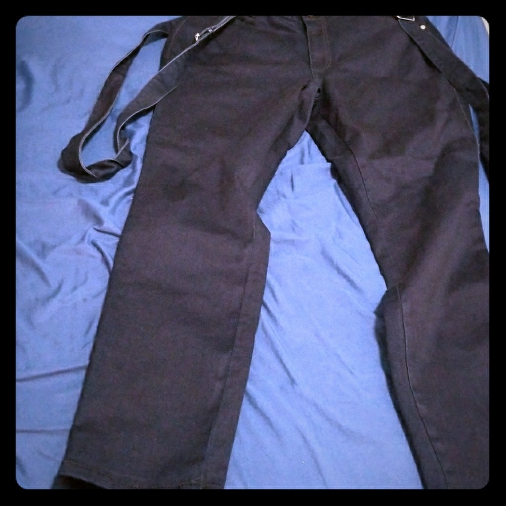 Almost Famous Skinny Jeans: Detachable Suspenders