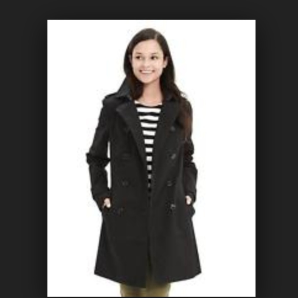 Banana Republic trench coat, Black XS