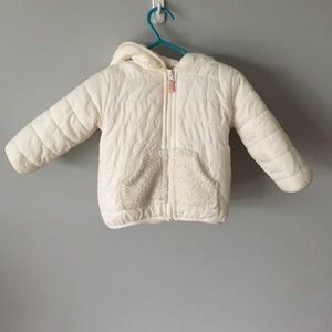 Carters white puffy girls coat
