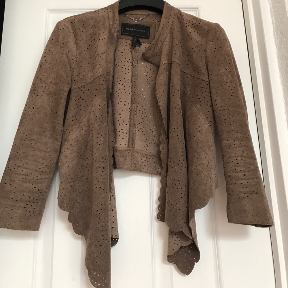BCBG Max Azria perforated Short Jacket