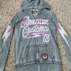 Affliction zip up hoody