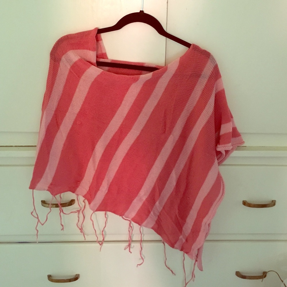 Abercrombie and Fitch pink poncho