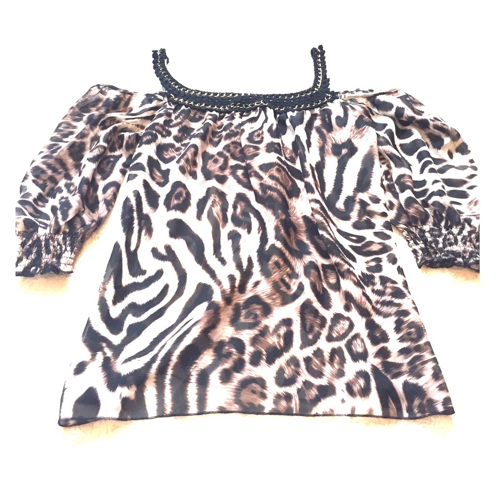 Chic Boston Proper Cold Shoulder Blouse