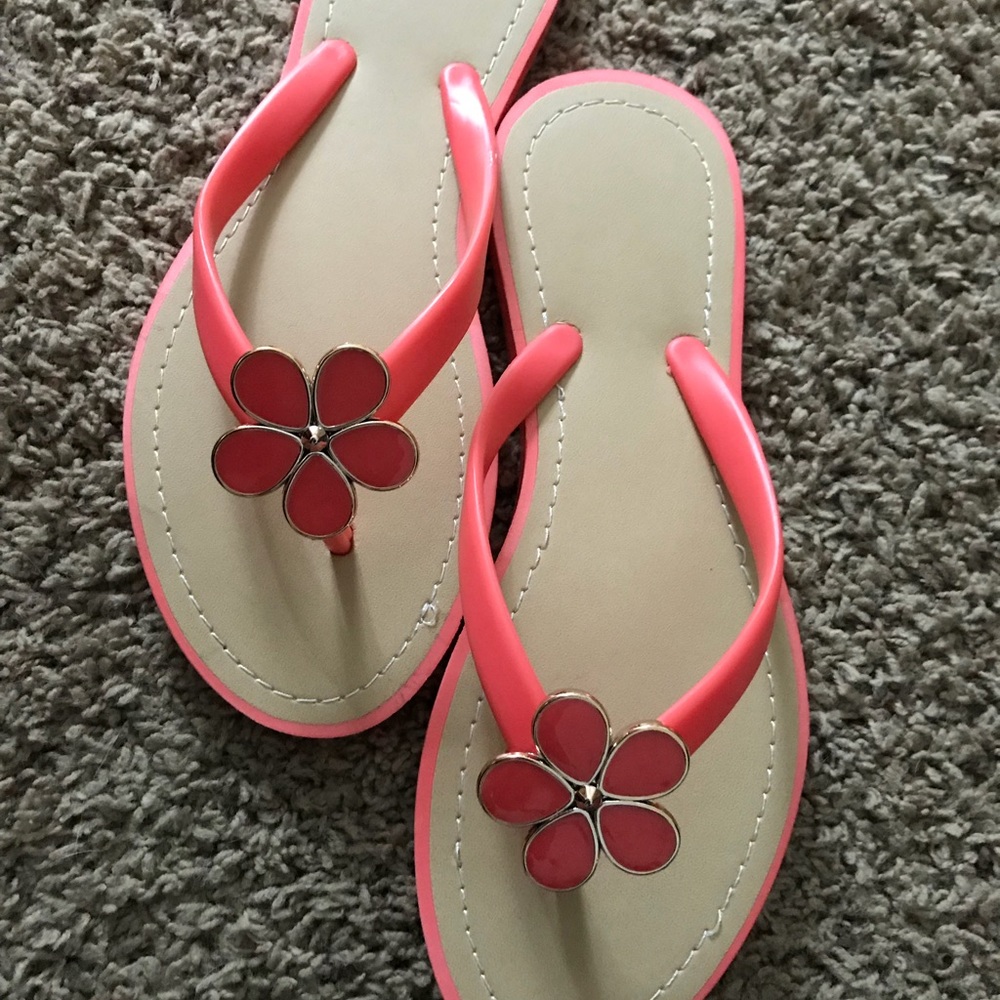 Adorable Coral Flip Flops