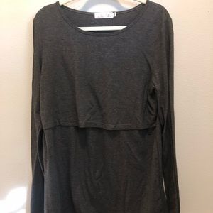 Latched Mama XXL Crew Neck Nursing Top