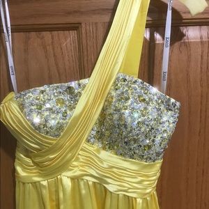Yellow cocktail dress