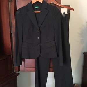 United Colors of Benetton black pinstriped suit