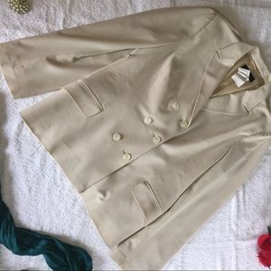 Piazza Sempione Women's Ivory Dress Coat Size Med