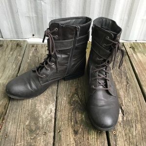 Dark Gray Combat Boots